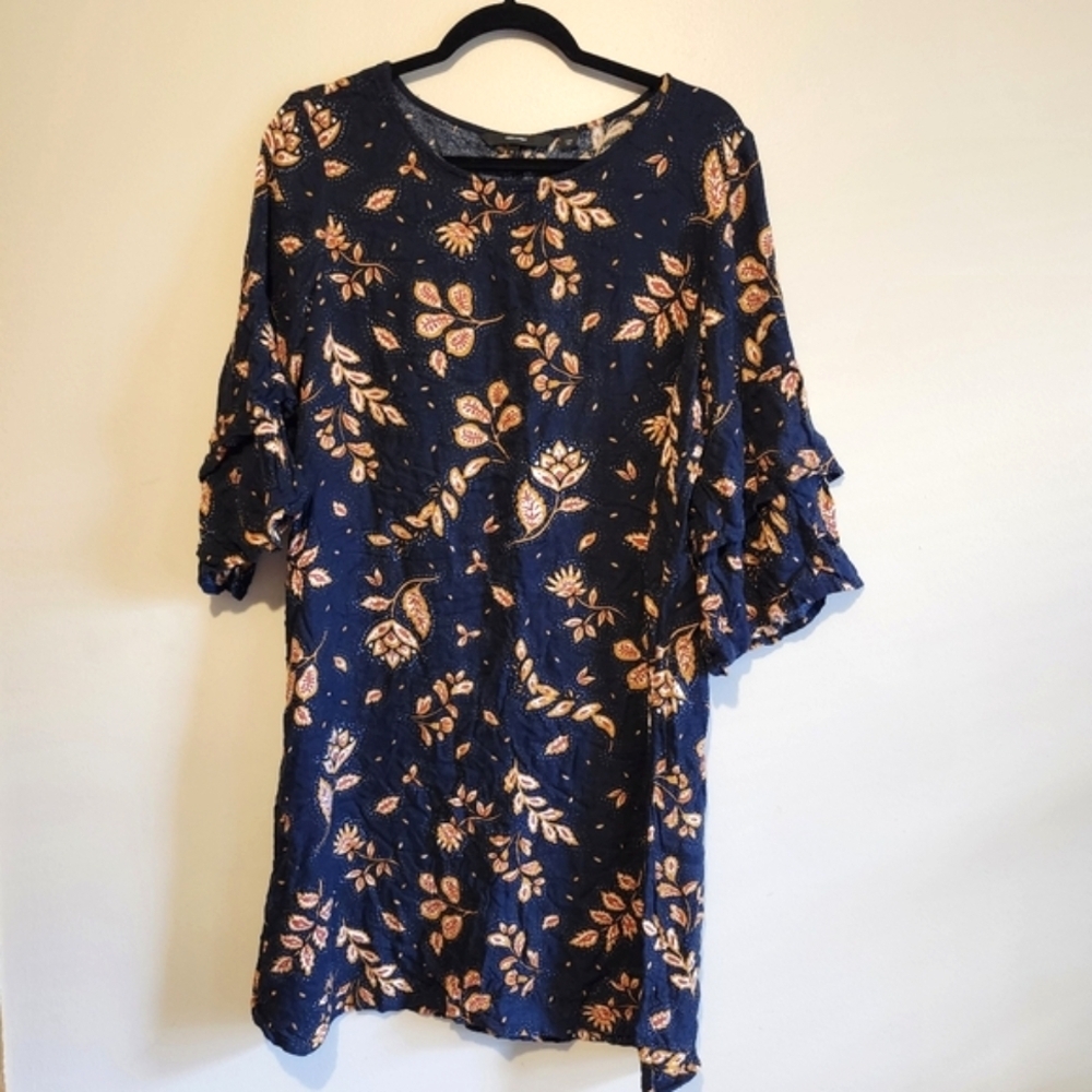 Vero Moda Floral Dress With Ruffle Sleeves